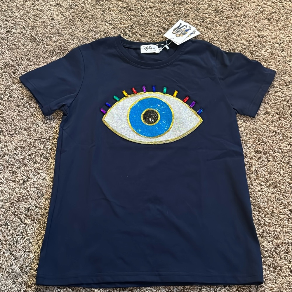 Lola + The Boys Navy Girls Tee (14)